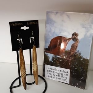 African inspired wooden earrings